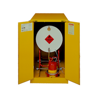 Justrite Safety Storage Cabinets for Flammable Liquids, 207 Litres, 1385 x 765 x 1225mm, Horizontal Drum, 2 Doors, Yellow, Each Each
