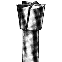 SSW 35 Tungsten Carbide Burs, Inverted Cone, ISO 010001 #10 Right Angle, Plain Cut, Made in UK, Each