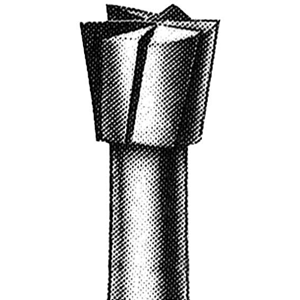 SSW 35 Tungsten Carbide Burs, Inverted Cone, ISO 010001 #10 Right Angle, Plain Cut, Made in UK, Each