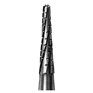 SSW 701S Tungsten Carbide Burs, Taper Fissure, ISO 168002 #12, Friction Grip, Cross Cut, Made in UK, Each Each