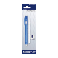 Staedtler Mars Plastic Eraser Holder, with Soft White Vinyl Eraser, Each Each