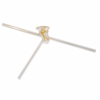 Stopcock Glass, T-Shaped 3-Way 2mm Bore with Side Arm C38-340/02 Each