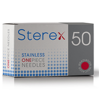 Sterex Electrolysis Needle, 3F, 1-Piece, Stainless Steel, 50 Pieces/Box