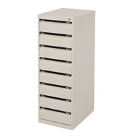 Statewide Duplex Card Cabinet, 7 Drawer, Grey, Each Each