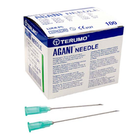 Out of Date, Terumo Agani Hypodermic Needle, 21 Gauge x 1 Inches, 25mm, Regular Wall, Green, 100/Box, Price Discounted, While Stocks last Box
