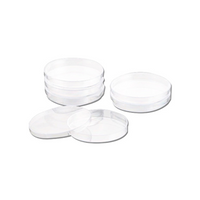 Technoplas Petri Dish, 90x14mm Diameter, UV Treated, with Lid, Recyclable Polystyrene, 10 Pieces/Pack Pack