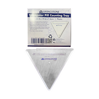 Livingstone Triangular Pill Counting Tray, 15 x 15 x 15cm, Plastic, Each Each