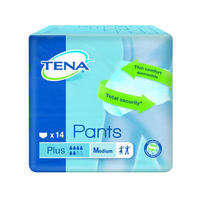 Tena Pants Plus, 80 to 110cm, 1440ml, Medium, 14 Pieces/Pack, 4 Packs/Carton Carton