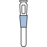 Mowbray Fixed Immersion Thermometer Pocket, Cone 14/23mm, Borosilicate Glass, Each Each