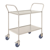 MHA Heavy Duty Fully Welded Trolley, 2-Tier, Stainless Steel, 1120 x 540 x 1095mm, 18kg, Each Each
