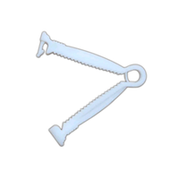 Umbilical Cord Clamp, 53X12mm, White, Sterile, Peel Pouch Each