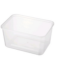 Universal Take-Away Rectangular Container, Base, 750ml, Clear, Recyclable Plastic, 50/Pack Pack