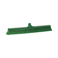Vikan Floor Broom, 610mm, Soft/Hard Bristle, Green, Each