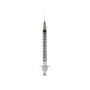 VanishPoint Syringes with Needle, 1mL, 25G x 25mm, 100 Pieces/Box