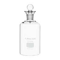 Wheaton BOD Bottle, 300ml, Numbered1-96, Borosilicate Glass, with Robotic Stopper and Barcode Label, Each Each