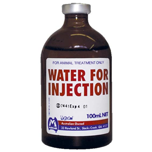 Water Inj 100ml animal use only Each
