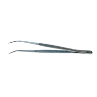 Livingstone Dental Tweezers Forceps 15cm Angled with Pin, Serrated, 21 Grams, Stainless Steel Each