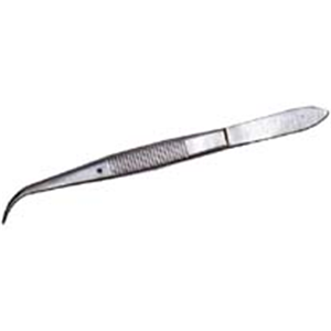 Livingstone Dissecting Forceps, Fine Curved End with Pin, 160mm, Each Each