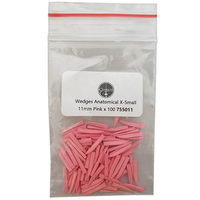 H&G Biodegradable Wooden Wedges, Pink, 11mm, 100/Pack Pack