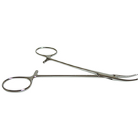 Livingstone Halsted Mosquito Forceps 14cm, 1 x 2, Teeth, Curved, Stainless Steel, Theatre Quality, Each Each