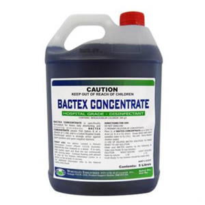 Bactex Concentrated Hospital Grade Disinfectant (Replaced by KOVIT), 5L, Neutral pH, Quaternary Based, Each Bottle