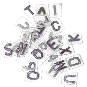 STENCIL X-RAY FILM MARKING LETTER A-Z Set